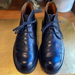 Vintage Bruno Magli Lug Sole Chukka Boot in Black Leather